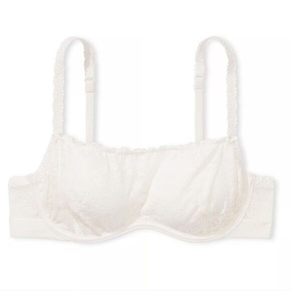 1272 NWT Wink Unlined Scoop Bra Sz XL Cream - Picture 1 of 5
